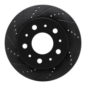 Ram Promaster 2500 Brake Rotor (1) - Rear Left - R1 Concepts - Drilled & Slotted - Black - `14-`21